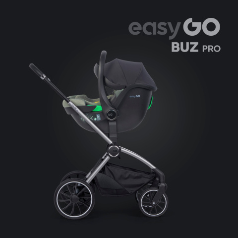 EASYGO BUZ PRO + BODY 2w1 Greener – Foteliki samochodowe z bazą ISOFIX R129 I-SIZE