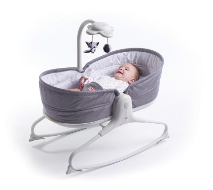 TINY LOVE 3w1 Grey – Interaktywny leżaczek z bujakiem, karuzelą i funkcją krzesełka