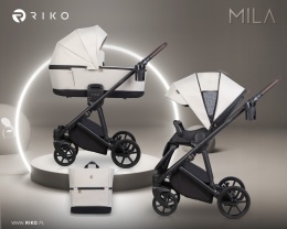 Wózek 3w1 RIKO MILA SAND – Lekki zestaw z gondolą i fotelikiem COSMO