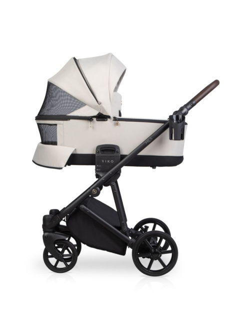 Wózek 3w1 RIKO MILA SAND – Lekki zestaw z gondolą i fotelikiem COSMO