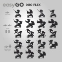 EASYGO DUO FLEX Black – innowacyjny wózek dla jednego lub dwójki dzieci