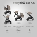 EASYGO DUO FLEX Beige – innowacyjny wózek dla jednego lub dwójki dzieci