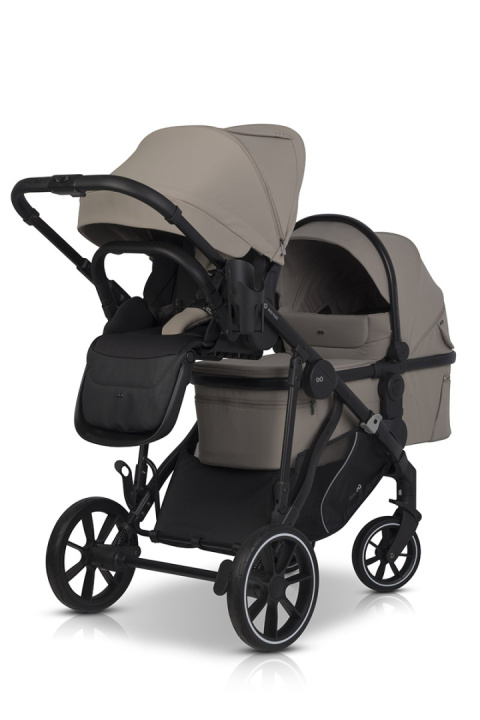EASYGO DUO FLEX Beige – innowacyjny wózek dla jednego lub dwójki dzieci