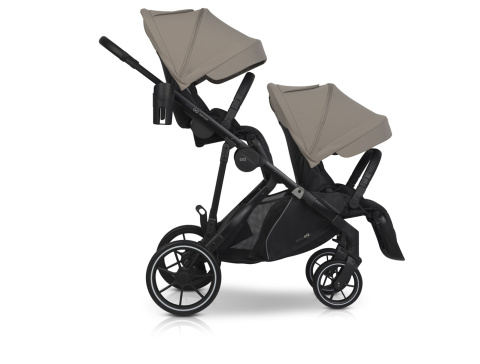 EASYGO DUO FLEX Beige – innowacyjny wózek dla jednego lub dwójki dzieci