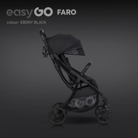 EASYGO FARO BLACK – Wózek spacerowy z automatycznym składaniem do 22 kg