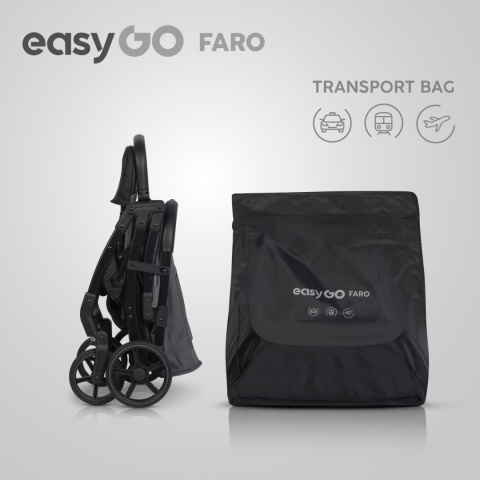 EASYGO FARO GREY – Wózek spacerowy z automatycznym składaniem do 22 kg