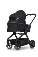 EASYGO REVA 2w1 BLACK – Wózek z gondolą i spacerówką od urodzenia