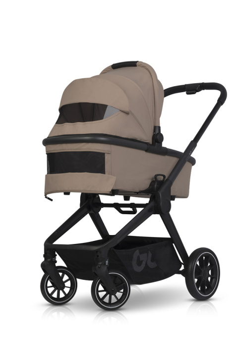 EASYGO REVA 3w1 BEIGE – Wózek z gondolą, spacerówką i fotelikiem BUZ ISOFIX
