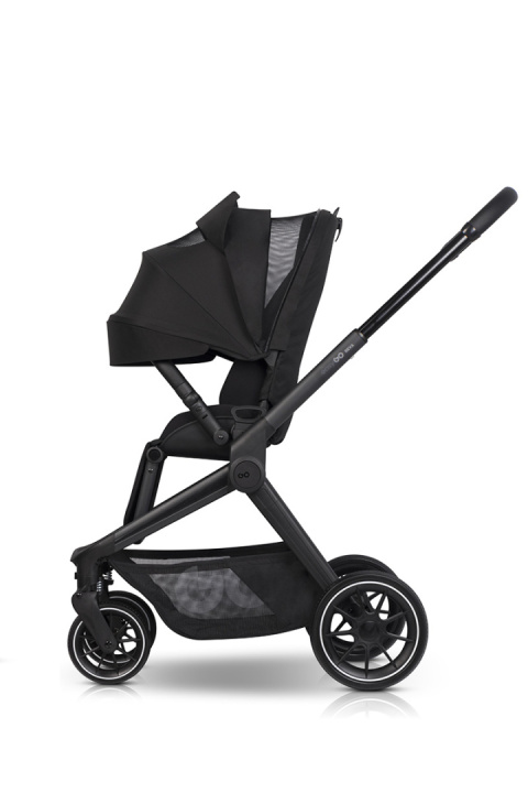 EASYGO REVA 3w1 BLACK – Wózek z gondolą, spacerówką i fotelikiem BUZ ISOFIX