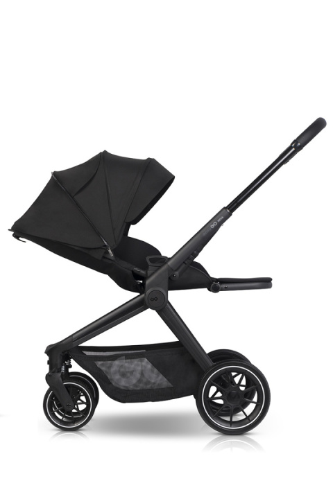 EASYGO REVA 3w1 BLACK – Wózek z gondolą, spacerówką i fotelikiem BUZ ISOFIX