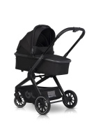 EASYGO REVA 3w1 BLACK – Wózek z gondolą, spacerówką i fotelikiem BUZ ISOFIX