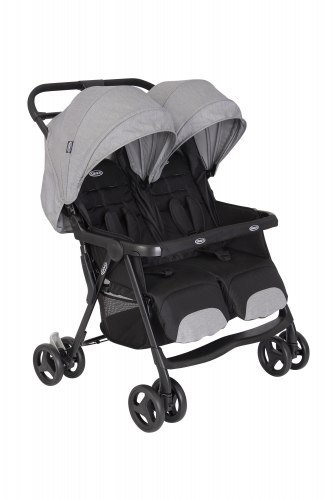 Graco DuoRider Steeple Gray – lekki podwójny wózek spacerowy
