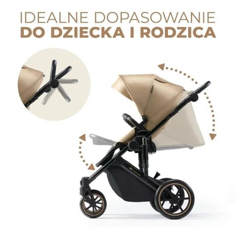 KINDERKRAFT Wózek wielofunkcyjny 3w1 PRIME 2 mink pro sandrose beige