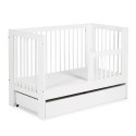 KLUPŚ OLIVIA – Klasyczne białe łóżeczko dziecięce 120x60