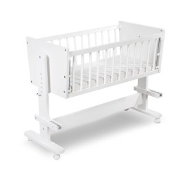 KLUPŚ ZOYA 5w1 – Łóżeczko dostawne i kołyska, białe