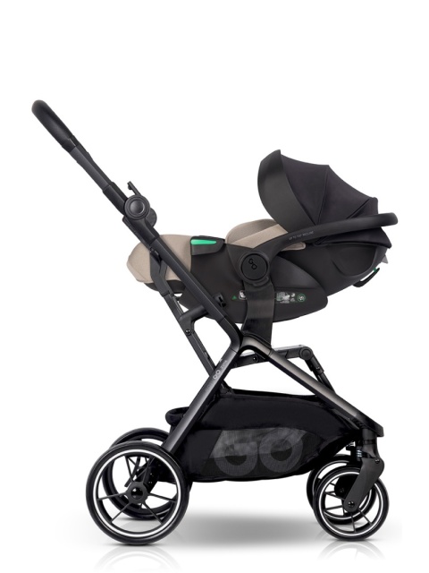 EASYGO BUZ XTD PRO i-Size Taupe – fotelik rozkładany do spania z bazą ISOFIX