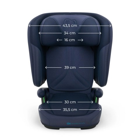 Kinderkraft UNITY 2 Navy – fotelik R129 i-Size z prowadnicami pasa