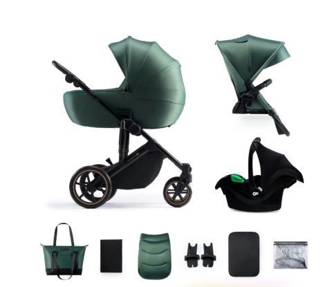 KINDERKRAFT Wózek wielofunkcyjny 3w1 PRIME 2 mink pro dark green