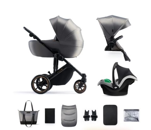 KINDERKRAFT Wózek wielofunkcyjny 3w1 PRIME 2 mink pro shadow grey