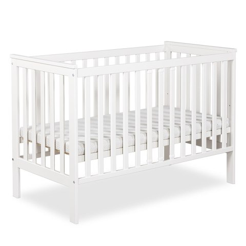 Łóżeczko dziecięce KLUPS IWON biel 120×60 – barierka w zestawie