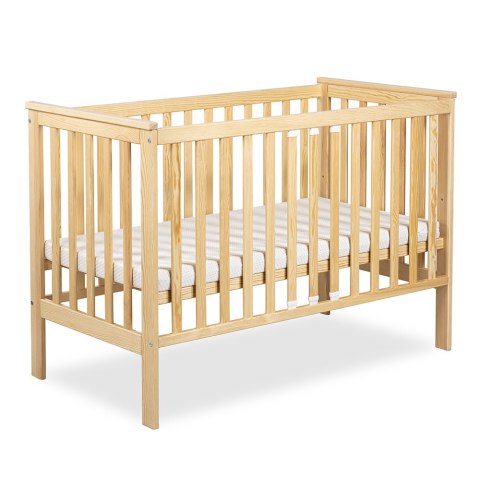 Łóżeczko dziecięce KLUPS IWON sosna 120×60 – barierka w zestawie