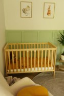 Łóżeczko dziecięce KLUPS IWON sosna 120×60 – barierka w zestawie