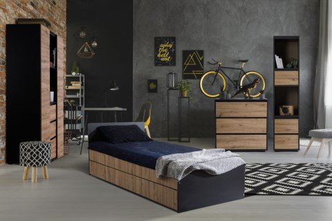 Little Sky by Klupś Regał DALIA – antracyt–dąb