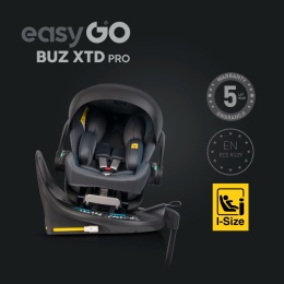 EASYGO BUZ XTD PRO i-Size Granito – fotelik rozkładany do spania z bazą ISOFIX