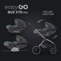 EASYGO BUZ XTD PRO i-Size Granito – fotelik rozkładany do spania z bazą ISOFIX
