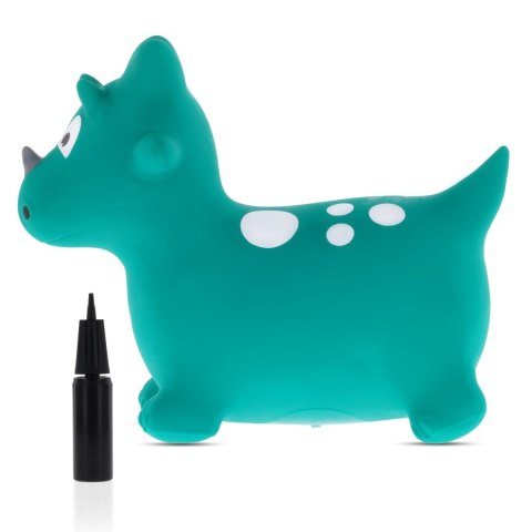 Skoczek gumowy Dino - turkusowy