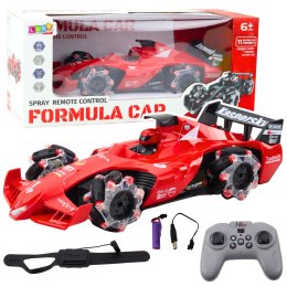 Auto Sportowe Wyścigówka Zdalnie Sterowana RC Efekt Dymu 2.4G Czerwona