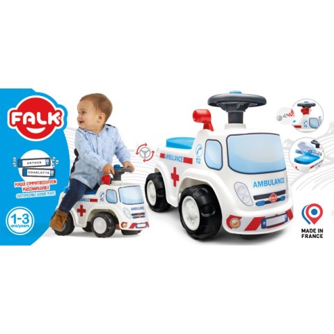 FALK 701 Jeździk Samochód Ambulans z klaksonem