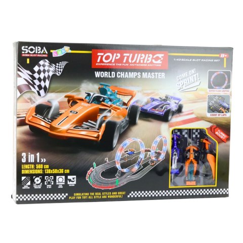 Tor Wyścigowy 3w1 RC Podświetlane Pętle Samochody Kontrolery 560 cm