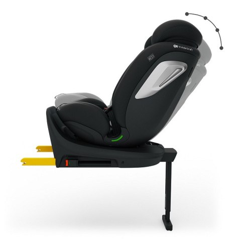 Kinderkraft I-360 2 PLUS BLACK i-Size – fotelik samochodowy 40–150 cm, obrót 360°, ISOFIX