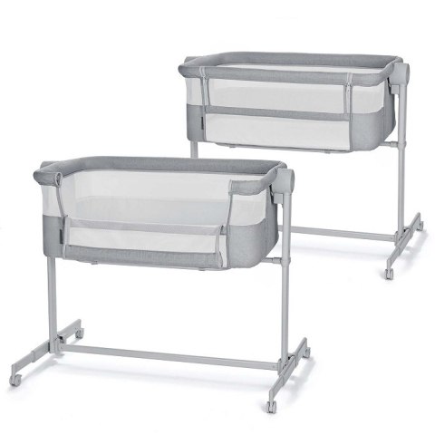KINDERKRAFT Łóżeczko dostawne Nestee Up light grey