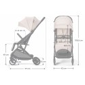 Kinderkraft INDY 3 MISTY BEIGE – lekki wózek spacerowy do 15 kg, składanie jedną ręką, kompaktowy