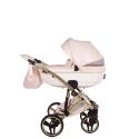 Junama Candy Premium 01 Pearl – wózek dziecięcy 2w1 (gondola + spacerówka), ekoskóra, koła żelowe, Max-Click