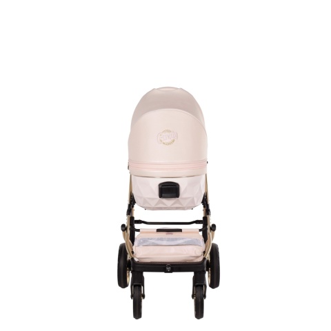 Junama Candy Premium 01 Pearl – wózek dziecięcy 2w1 (gondola + spacerówka), ekoskóra, koła żelowe, Max-Click