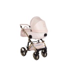 Junama Candy Premium 01 Pearl – wózek dziecięcy 2w1 (gondola + spacerówka), ekoskóra, koła żelowe, Max-Click