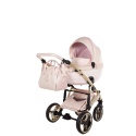 Junama Candy Premium 01 Pearl – wózek dziecięcy 2w1 (gondola + spacerówka), ekoskóra, koła żelowe, Max-Click