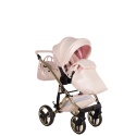Junama Candy Premium 01 Pearl – wózek dziecięcy 2w1 (gondola + spacerówka), ekoskóra, koła żelowe, Max-Click
