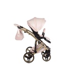 Junama Candy Premium 01 Pearl – wózek dziecięcy 2w1 (gondola + spacerówka), ekoskóra, koła żelowe, Max-Click
