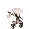 Junama Candy Premium 01 Pearl – wózek dziecięcy 2w1 (gondola + spacerówka), ekoskóra, koła żelowe, Max-Click