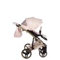 Junama Candy Premium 01 Pearl – wózek dziecięcy 2w1 (gondola + spacerówka), ekoskóra, koła żelowe, Max-Click