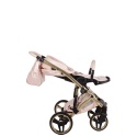 Junama Candy Premium 01 Pearl – wózek dziecięcy 2w1 (gondola + spacerówka), ekoskóra, koła żelowe, Max-Click