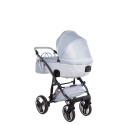Junama Candy Premium 03 Blue – wózek dziecięcy 2w1 (gondola + spacerówka), ekoskóra, koła żelowe, Max-Click