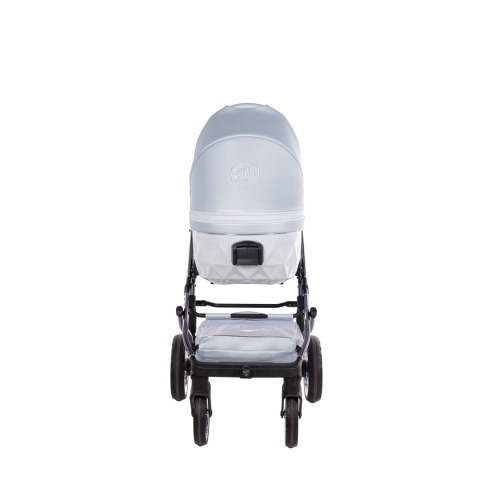 Junama Candy Premium 03 Blue – wózek dziecięcy 2w1 (gondola + spacerówka), ekoskóra, koła żelowe, Max-Click