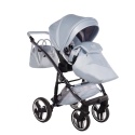 Junama Candy Premium 03 Blue – wózek dziecięcy 2w1 (gondola + spacerówka), ekoskóra, koła żelowe, Max-Click