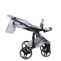 Junama Candy Premium 03 Blue – wózek dziecięcy 2w1 (gondola + spacerówka), ekoskóra, koła żelowe, Max-Click