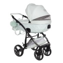 Junama Candy Premium 04 Mint – wózek dziecięcy 2w1 (gondola + spacerówka), ekoskóra, koła żelowe, Max-Click